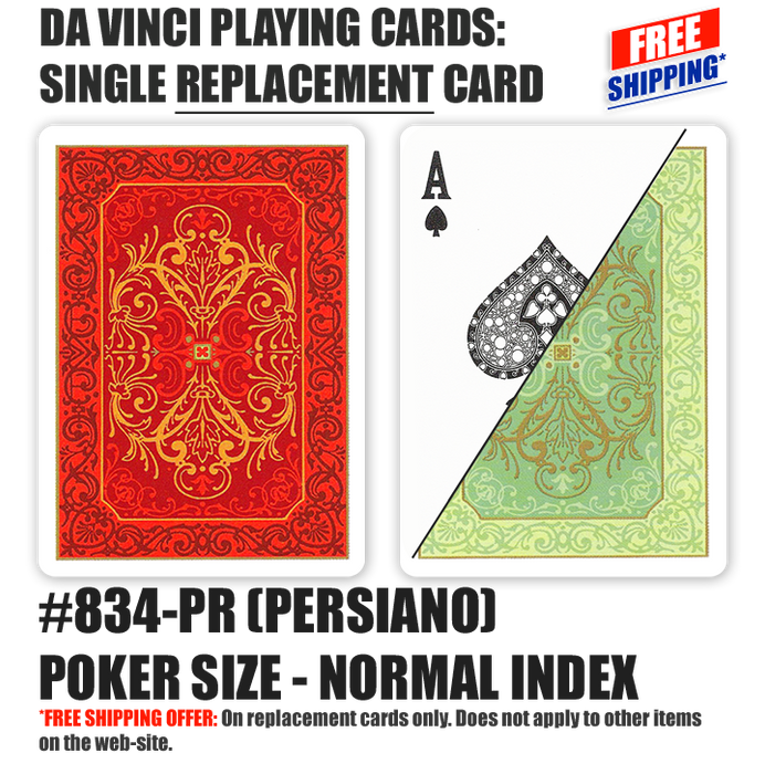 DA VINCI Playing cards - replacement card - Persiano poker size normal index