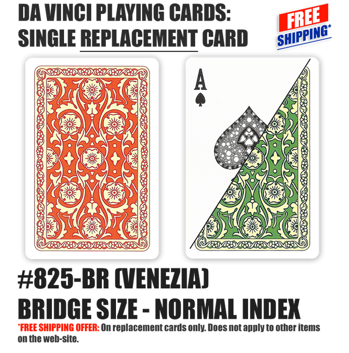 DA VINCI Playing cards - replacement card - Venezia bridge size normal index