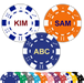 Classic dice desIgn monogrammed poker chips