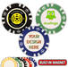 Full color direct print custom poker chips with built in magnets