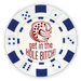 Golf ball marker poker chips foil stamped with funny designs - Get in the hole