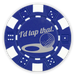 Golf ball marker poker chips foil stamped with funny designs - I'd tap that