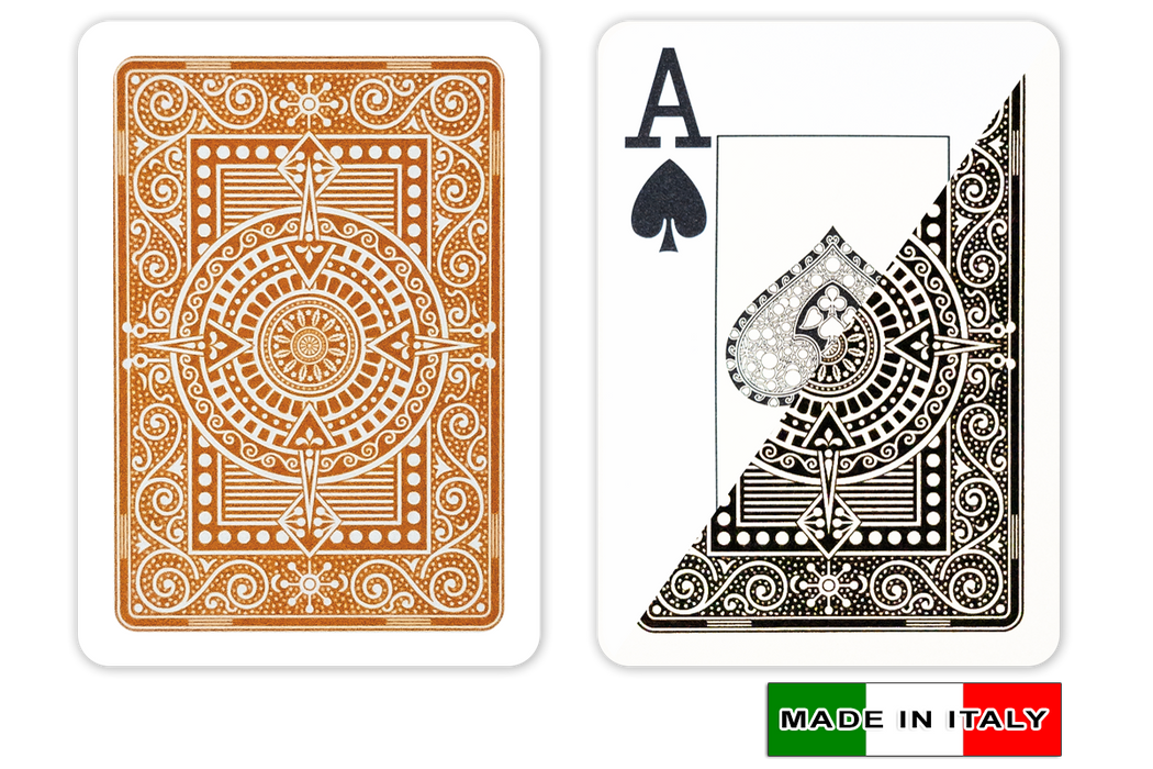 Modiano plastic playing cards made in Italy- Black and Brown cards