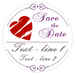 Save the Date wedding poker chips - Heart