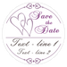 Save the Date wedding poker chips - Hearts