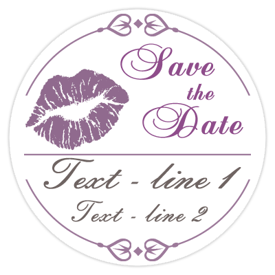 Save the Date wedding poker chips - Lips