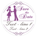 Save the Date wedding poker chips - Boy & Girl