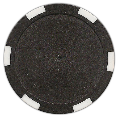 Black 6-Stripe 11.5 gram poker chips for custom inserts