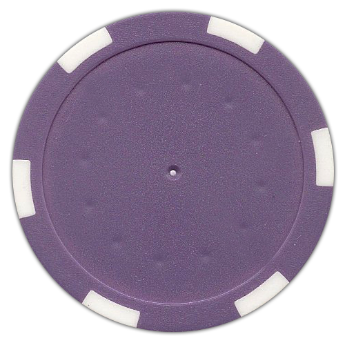 Purple 6-Stripe 11.5 gram poker chips for custom inserts