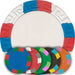 Tri-color 11.5 gram poker chips for custom inserts - 6 colors