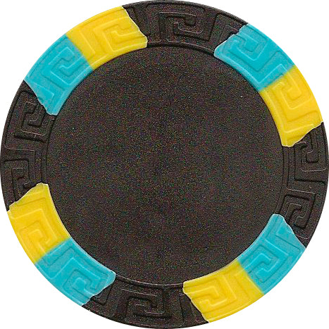 Black Tri-color 11.5 gram poker chips for custom inserts