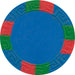 Blue Tri-color 11.5 gram poker chips for custom inserts