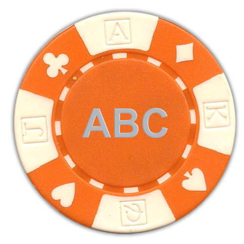 Card Suited 11.5 gram custom monogrammed poker chips