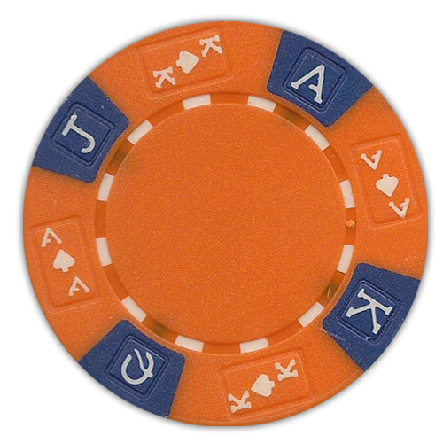 Ace King 3 tone 11.5 gram orange poker chips