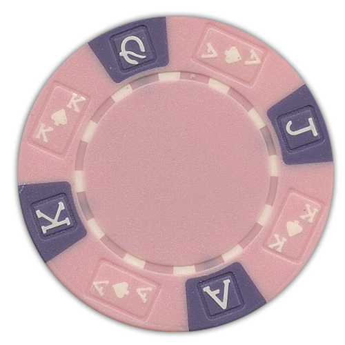 Ace King 3 tone 11.5 gram pink poker chips