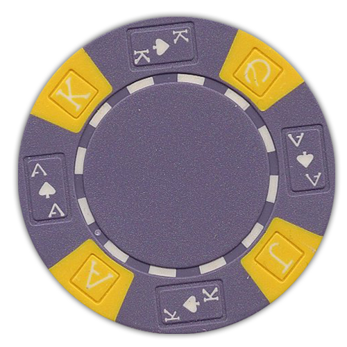 Ace King 3 tone 11.5 gram purple poker chips