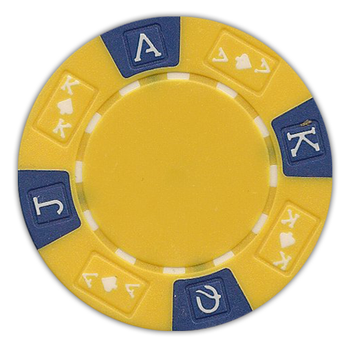 Ace King 3 tone 11.5 gram yellow poker chips