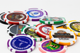 Full color inlay custom poker chips - 8 stripe poker chips