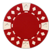 Red Diamond Suited 11.5 gram clay composite poker chips - 50 chips