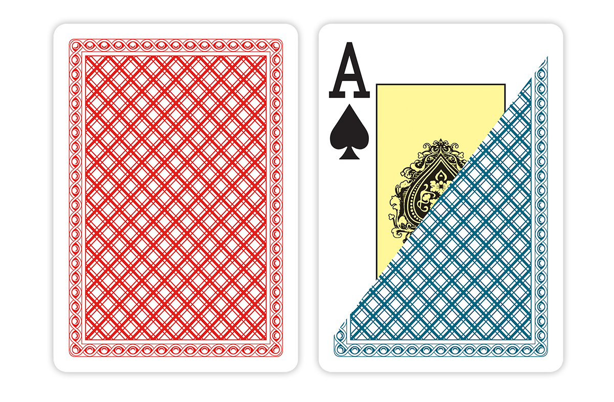 CHIPS and GAMES set of 100 Plastic playing cards Poker size, Large