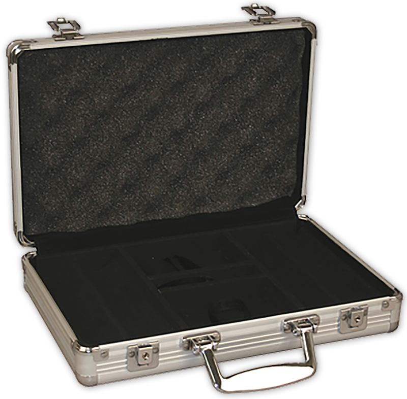 Aluminum poker chips case Fits 200 chips Chips & Games