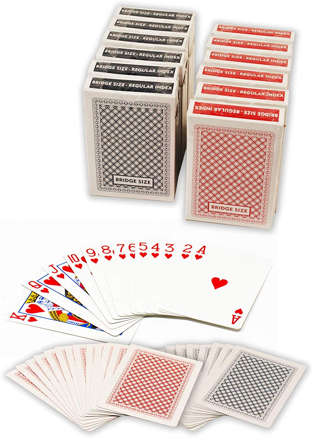 Plastic coated value priced paper playing cards - 12 decks