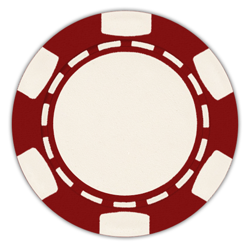 six stripe 11.5 gram clay composite red poker chips