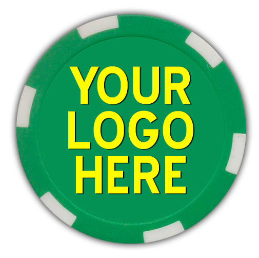 6 stripe full color poker chips - customized by you