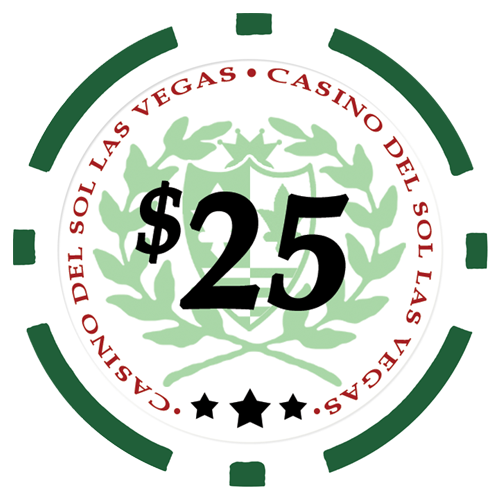 Casino Del Sol 11.5 gram poker chips - Green chips