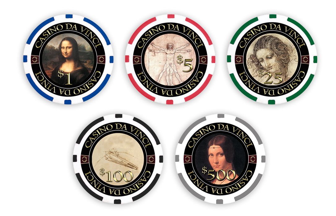 DA VINCI Masterworks poker chips designs