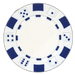 White classic dice design 11.5 gram poker chips - set of 50 poker chips