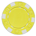 Yellow classic dice design 11.5 gram poker chips - set of 50 poker chips