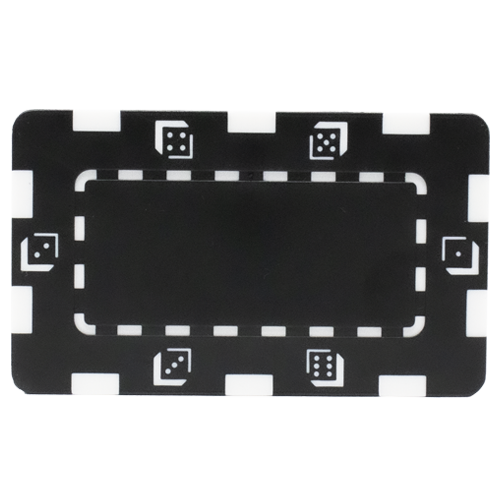 European style rectangular poker chips plaques - Black 32 gram chips