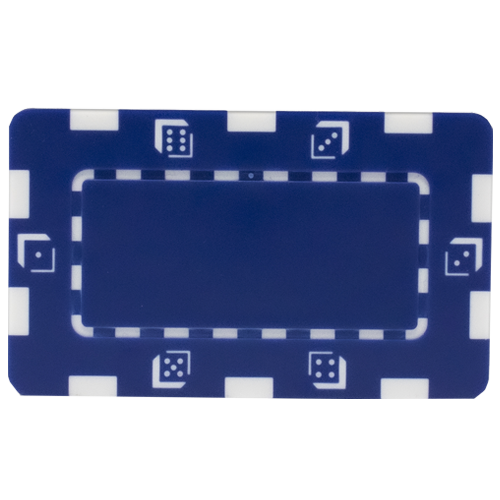 European style rectangular poker chips plaques - Blue 32 gram chips