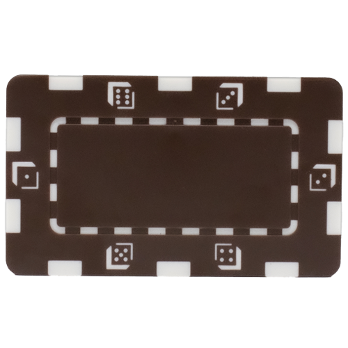 European style rectangular poker chips plaques - Brown 32 gram chips