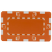 European style rectangular poker chips plaques - Orange 32 gram chips