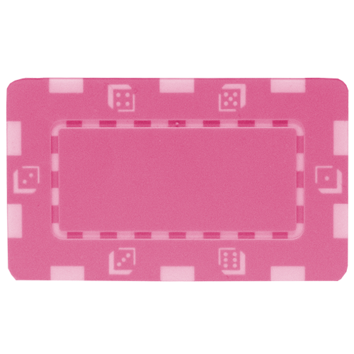European style rectangular poker chips plaques - Pink 32 gram chips