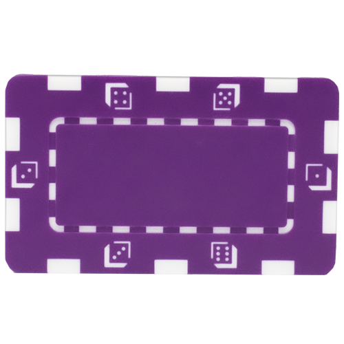 European style rectangular poker chips plaques - Purple 32 gram chips