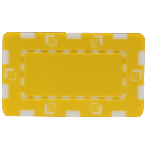 European style rectangular poker chips plaques - Yellow 32 gram chips