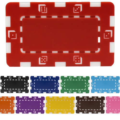European style rectangular poker chips plaques