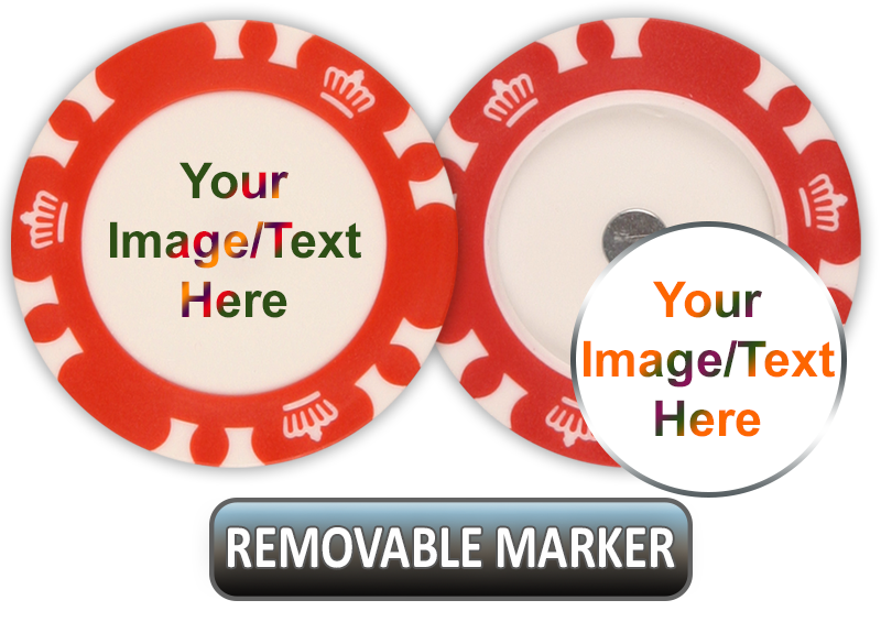 Custom golf ball markers with poker chips Chips & Games