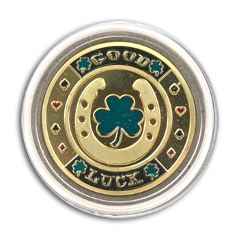 Good luck shamrock Hand painted poker card cover