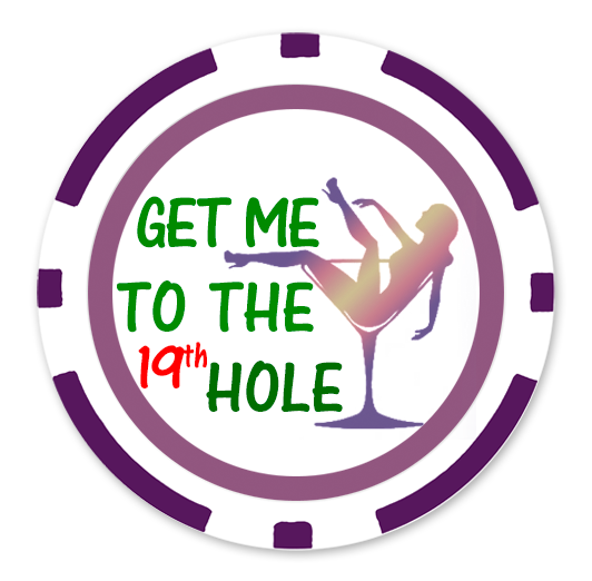Golf ball marker poker chips printed with funny and sexy designs - Over 25 designs to select from