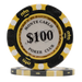 Monte Carlo poker club clay 14 gram poker chips - Black