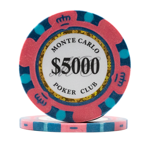 Monte Carlo poker club clay 14 gram poker chips - Pink