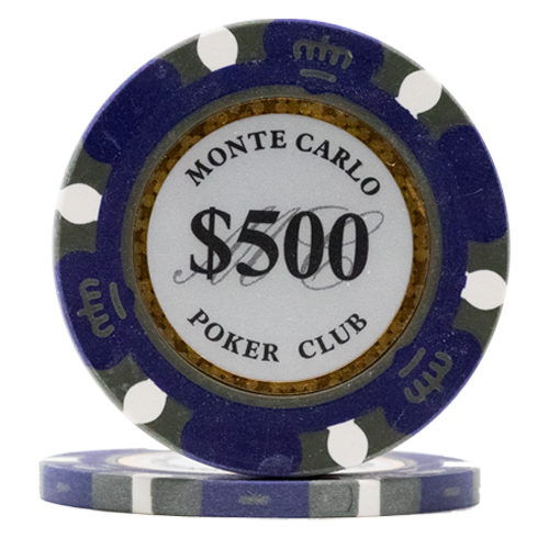 Monte Carlo poker club clay 14 gram poker chips - Purple