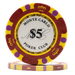 Monte Carlo poker club clay 14 gram poker chips - Red