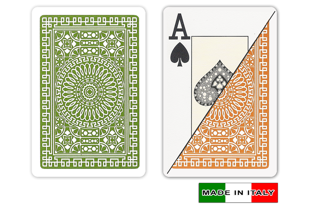 Italian plastic playing cards by DA VINCI - Palermo design in bridge size and large index