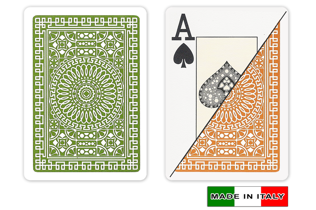 Italian plastic playing cards by DA VINCI - Palermo design in poker size and large index