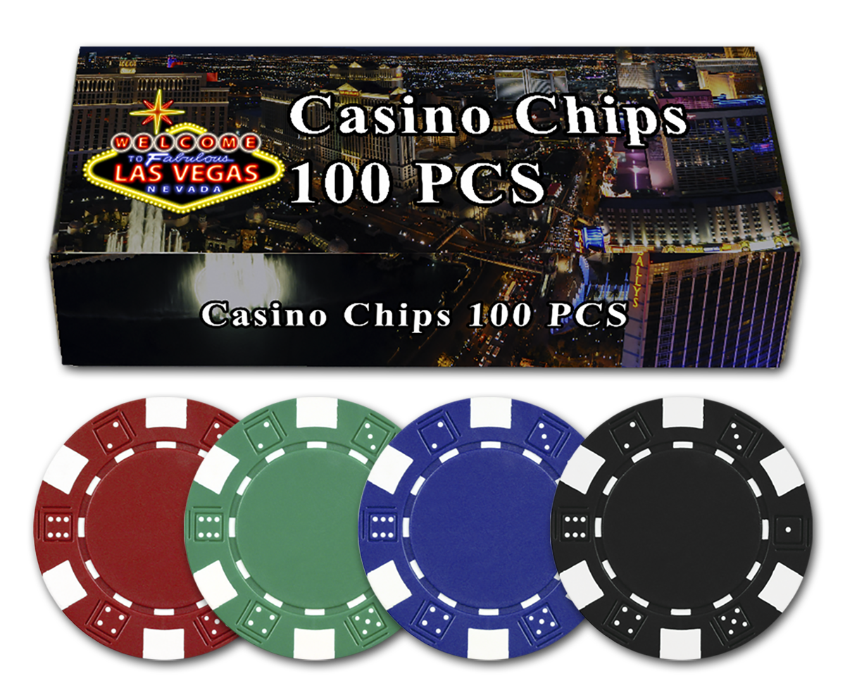 LASVEGAS casino chips　$100 カジノチップ10枚セット 100 Dice 11.5g Poker Chips – Las Vegas Gift Box (100) | Chips And